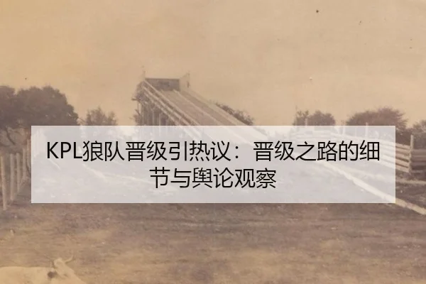 KPL狼队晋级引热议：晋级之路的细节与舆论观察